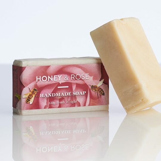 Honey & Rose soap available online from Honeysuckle